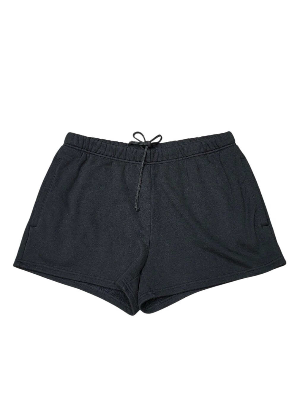 SKIMS Fleece Lounge Sweat Shorts Womens Size Large Black Drawstring Athletic